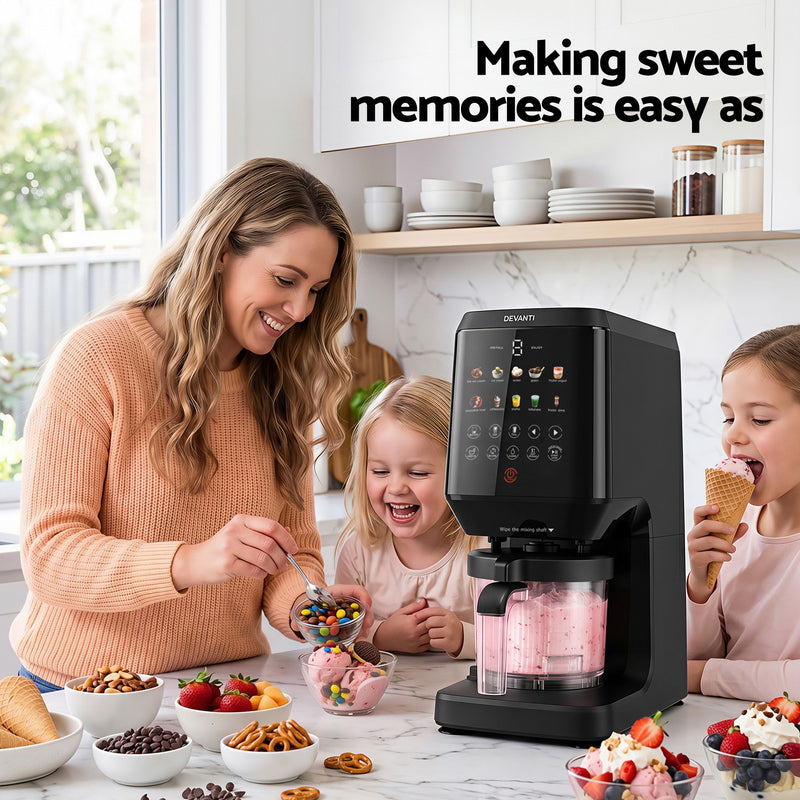 Devanti 10-in-1 Ice Cream Maker Machine – Gelato, Sorbet & Frozen Desserts