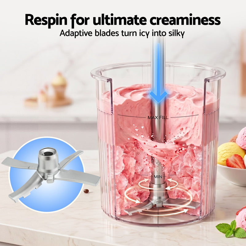 Devanti 10-in-1 Ice Cream Maker Machine – Gelato, Sorbet & Frozen Desserts