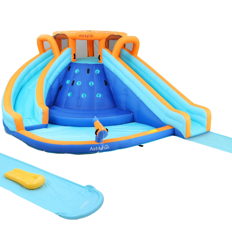AirMyFun Kids Inflatable Pool & Double Water Slide Jumping Castle
