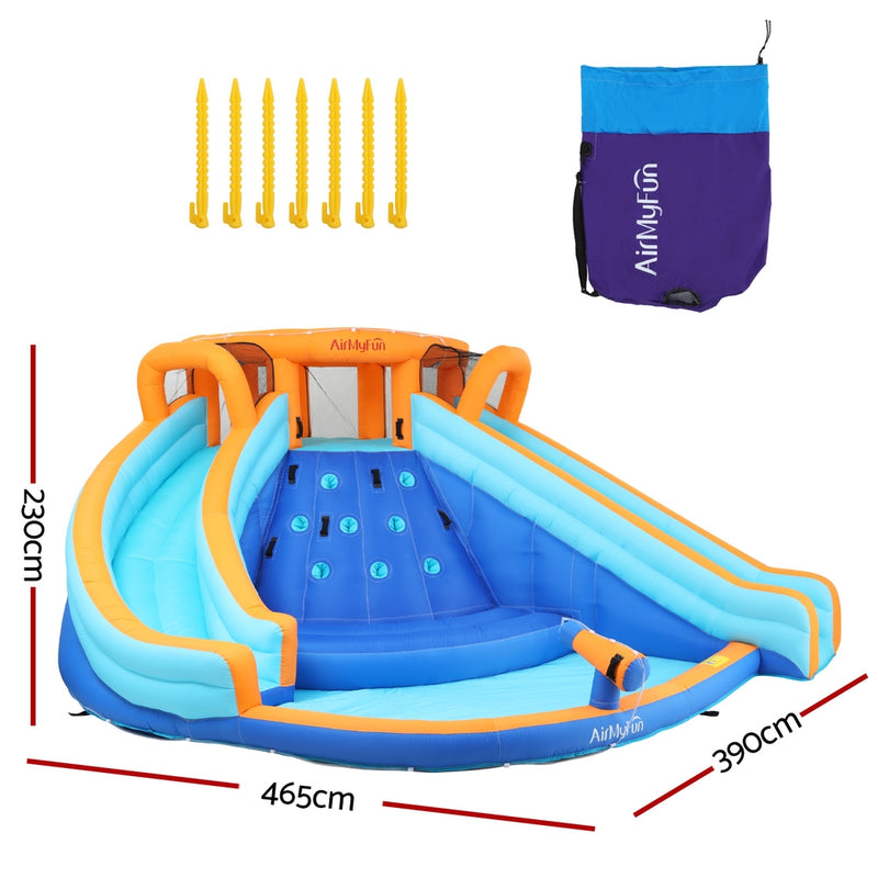 AirMyFun Kids Inflatable Pool & Double Water Slide Jumping Castle