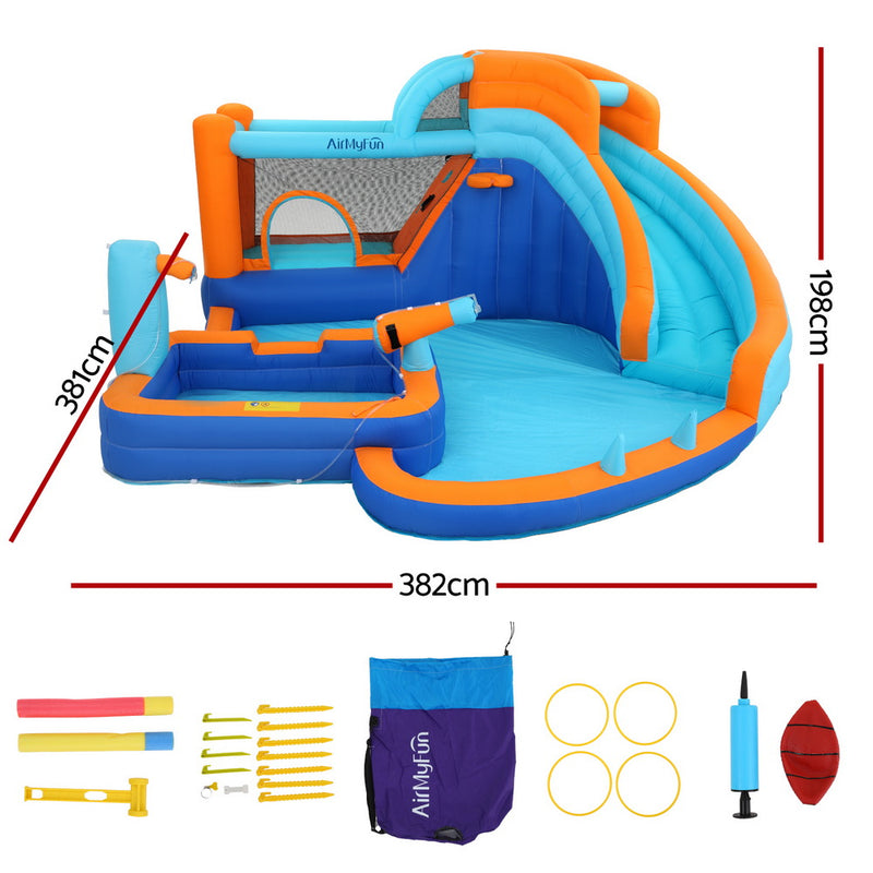 AirMyFun Kids Inflatable Pool, Water Slide & Jumping Castle