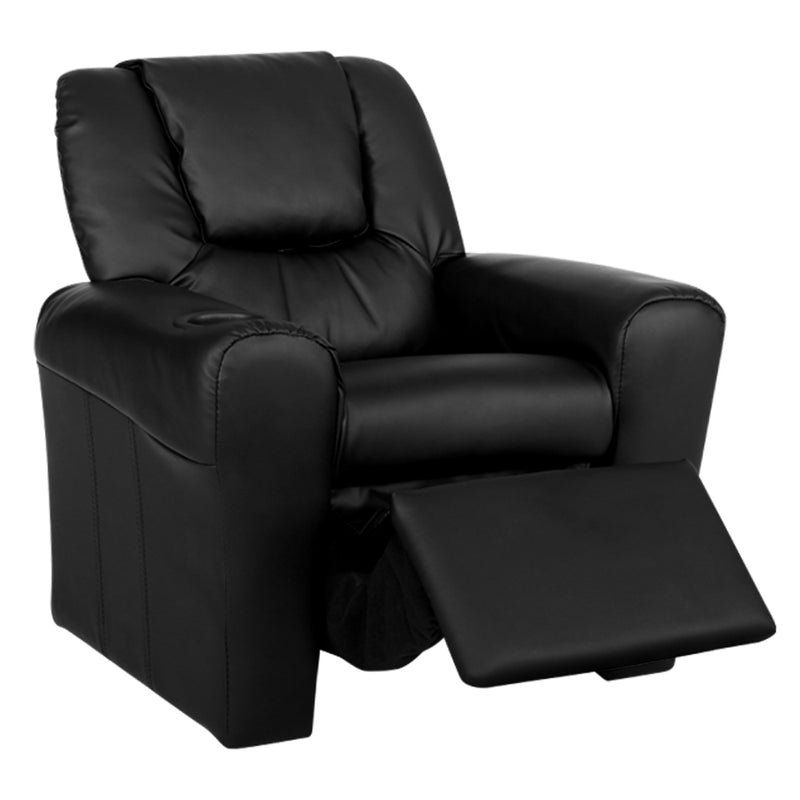 Keezi Kids PU Leather Recliner Armchair – Black