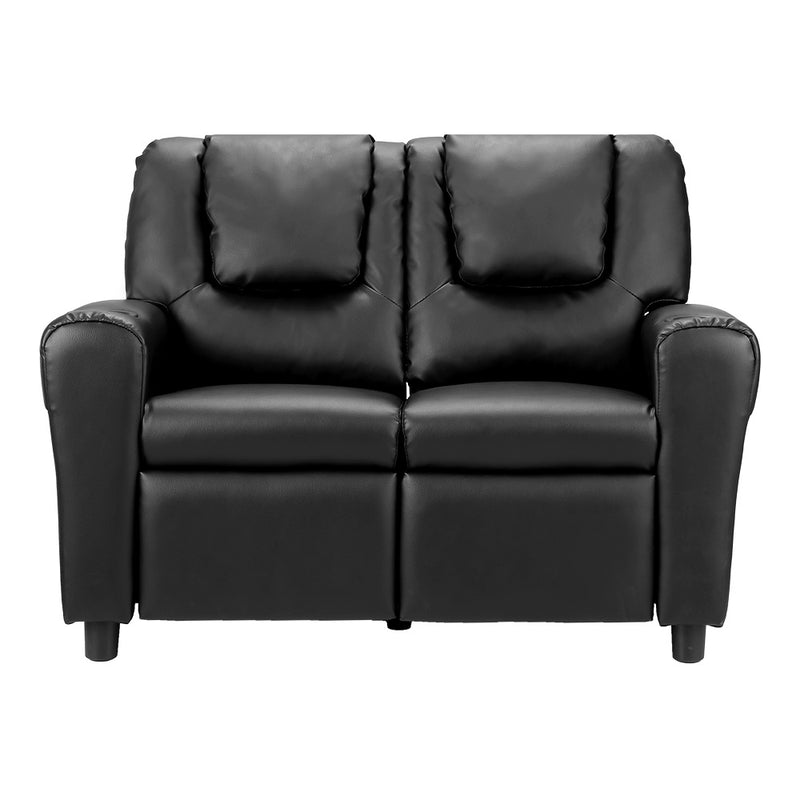 Keezi Kids Recliner Chair – Black PU Leather