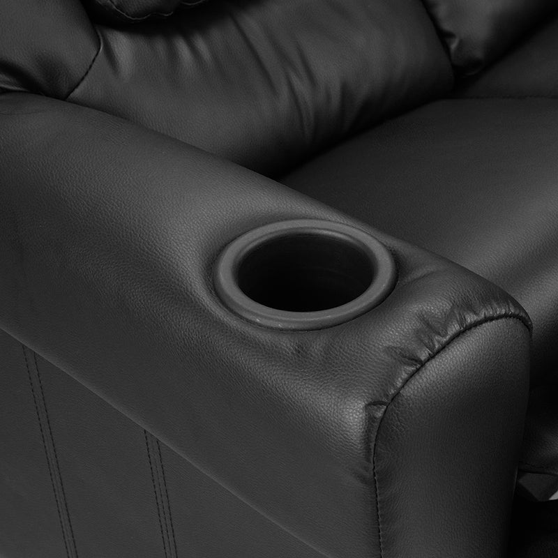 Keezi Kids Recliner Chair – Black PU Leather
