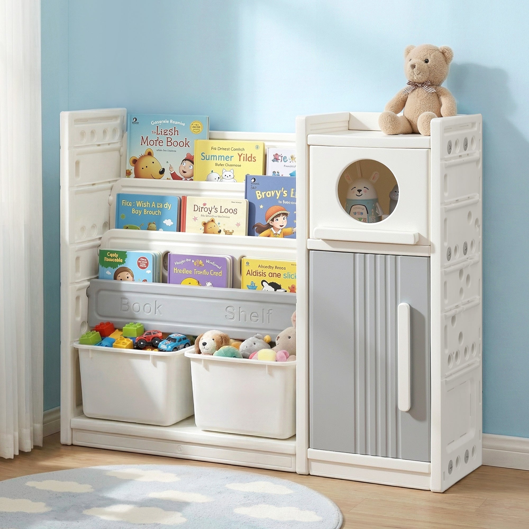 Keezi Kids Bookshelf & Toy Storage Organizer
