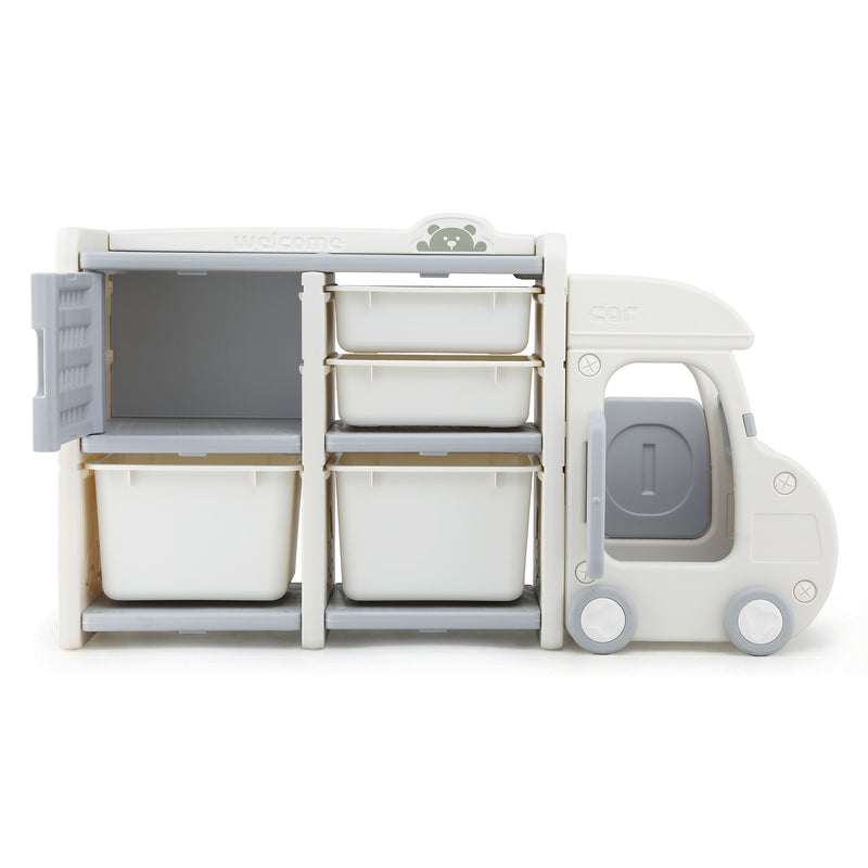 Keezi Kids Toy Storage Organizer with Bins – Car Design