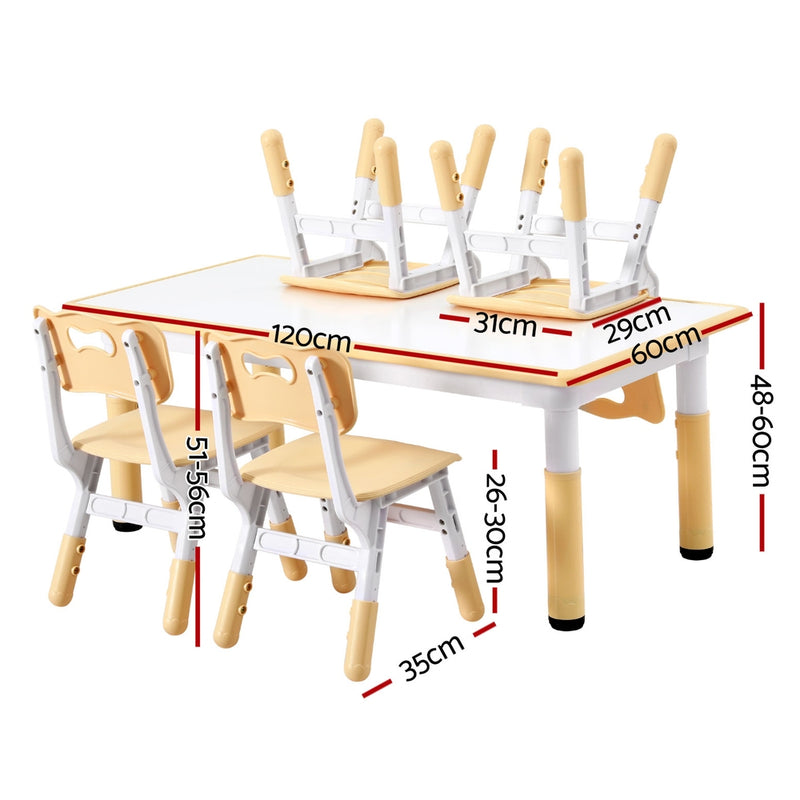 Keezi Kids Table & 4 Chairs Set – Graffiti