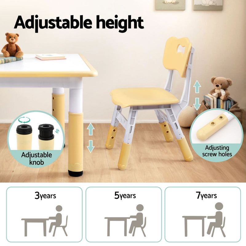 Keezi Kids Table & 4 Chairs Set – Graffiti