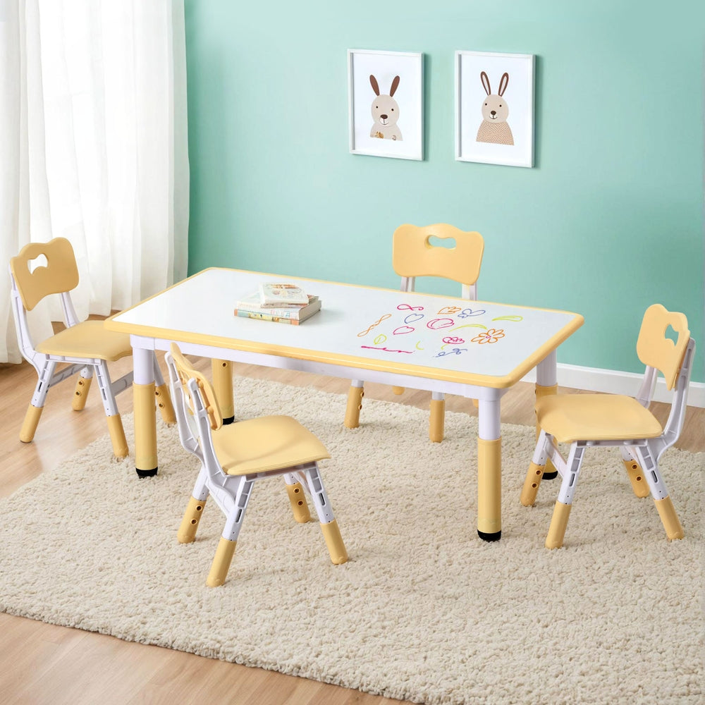 Keezi Kids Table & 4 Chairs Set – Graffiti