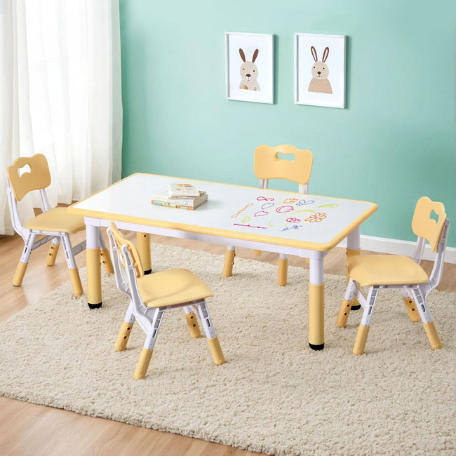Keezi Kids Table & 4 Chairs Set – Graffiti