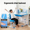 Kids Adjustable Study Desk & Chair Set with LED Lamp – Blue (Ergonomic Design)