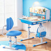 Kids Adjustable Study Desk & Chair Set with LED Lamp – Blue (Ergonomic Design)