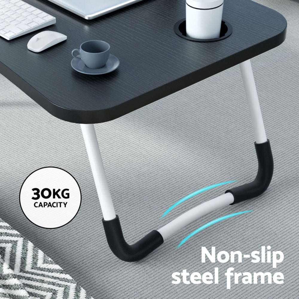 Adjustable Foldable Lap Desk Table - Black