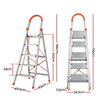 Giantz 5-Step Aluminium Folding Ladder – Lightweight, Non-Slip