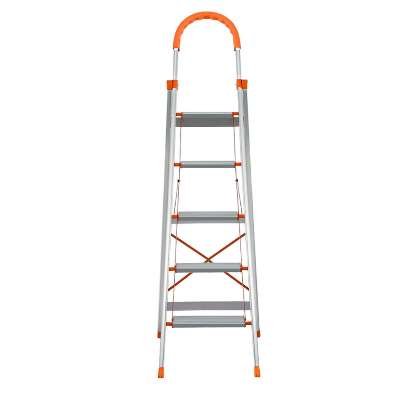 Giantz 5-Step Aluminium Folding Ladder – Lightweight, Non-Slip
