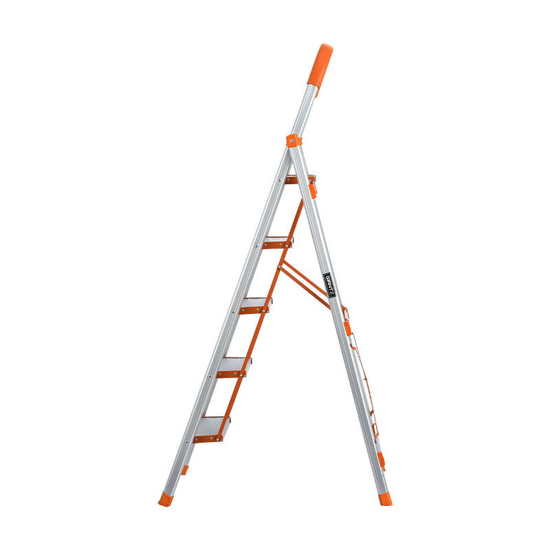 Giantz 5-Step Aluminium Folding Ladder – Lightweight, Non-Slip