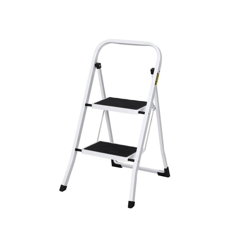 Giantz 2-Step Folding Steel Ladder – Lightweight