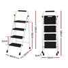 Giantz 4-Step Folding Steel Ladder – Lightweight
