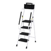 Giantz 4-Step Folding Ladder – Steel, Platform & Handrails