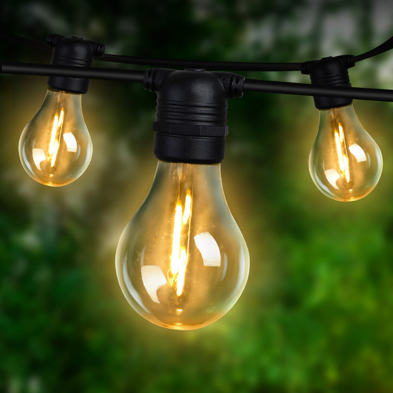 41m LED Festoon String Lights – Outdoor Garden & Party