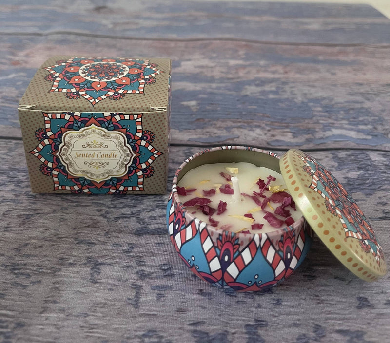 Small Scented Candle Set - 4 Soy Wax Candles, Travel Candle Set