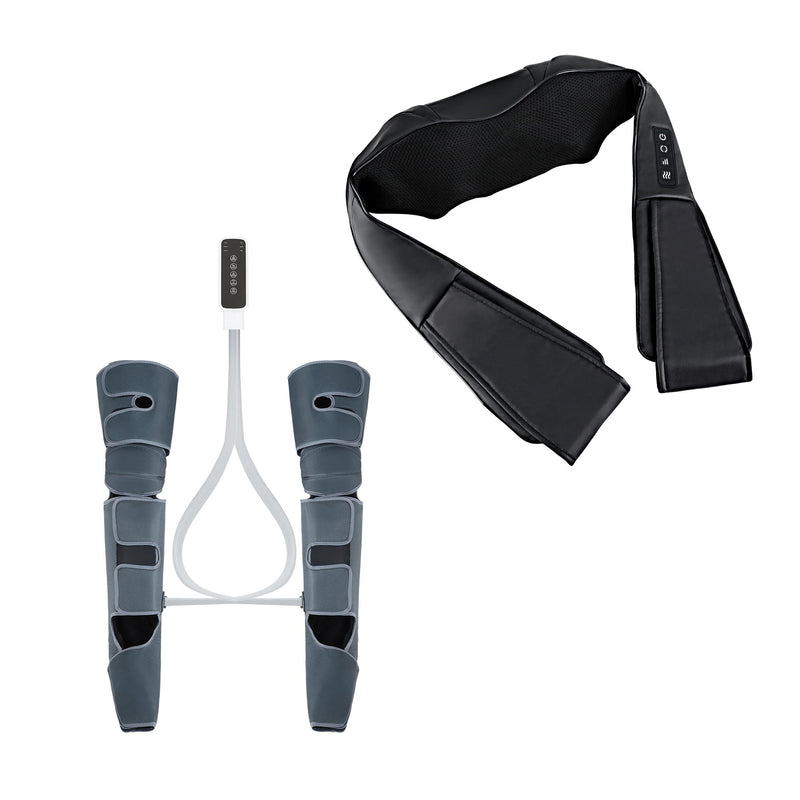 Livemor Electric Air Leg & Foot Massager with Shiatsu Neck Heating