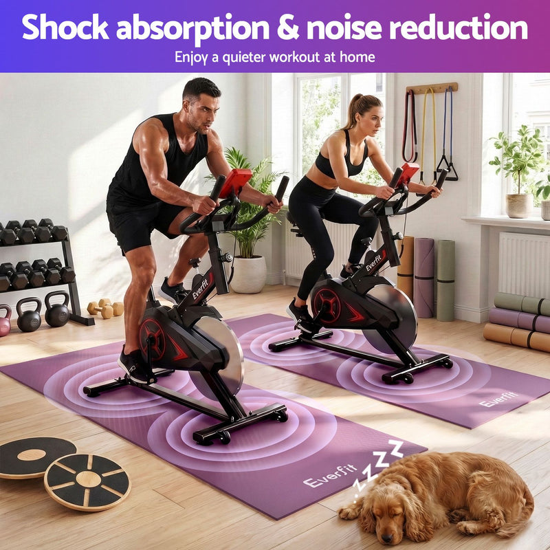 Everfit 2M Exercise Equipment Mat Treadmill Floor Rug Home Gym Purple