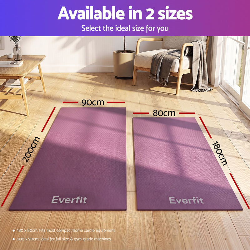 Everfit 2M Exercise Equipment Mat Treadmill Floor Rug Home Gym Purple