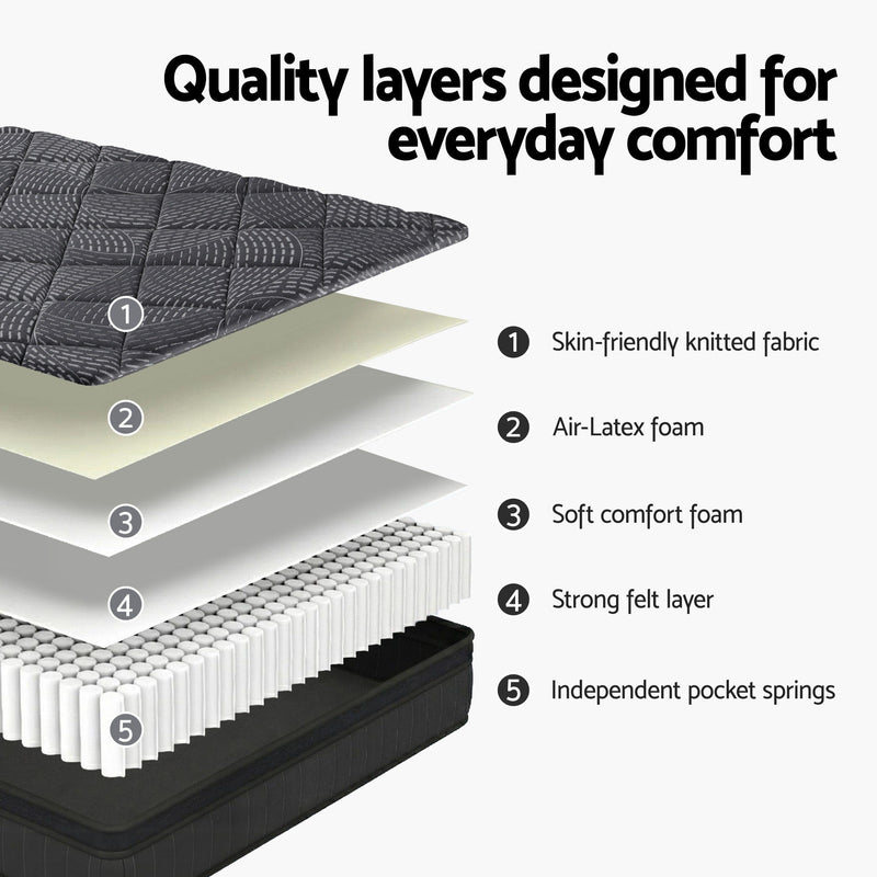 Giselle Double 25cm Pocket Spring Latex Mattress