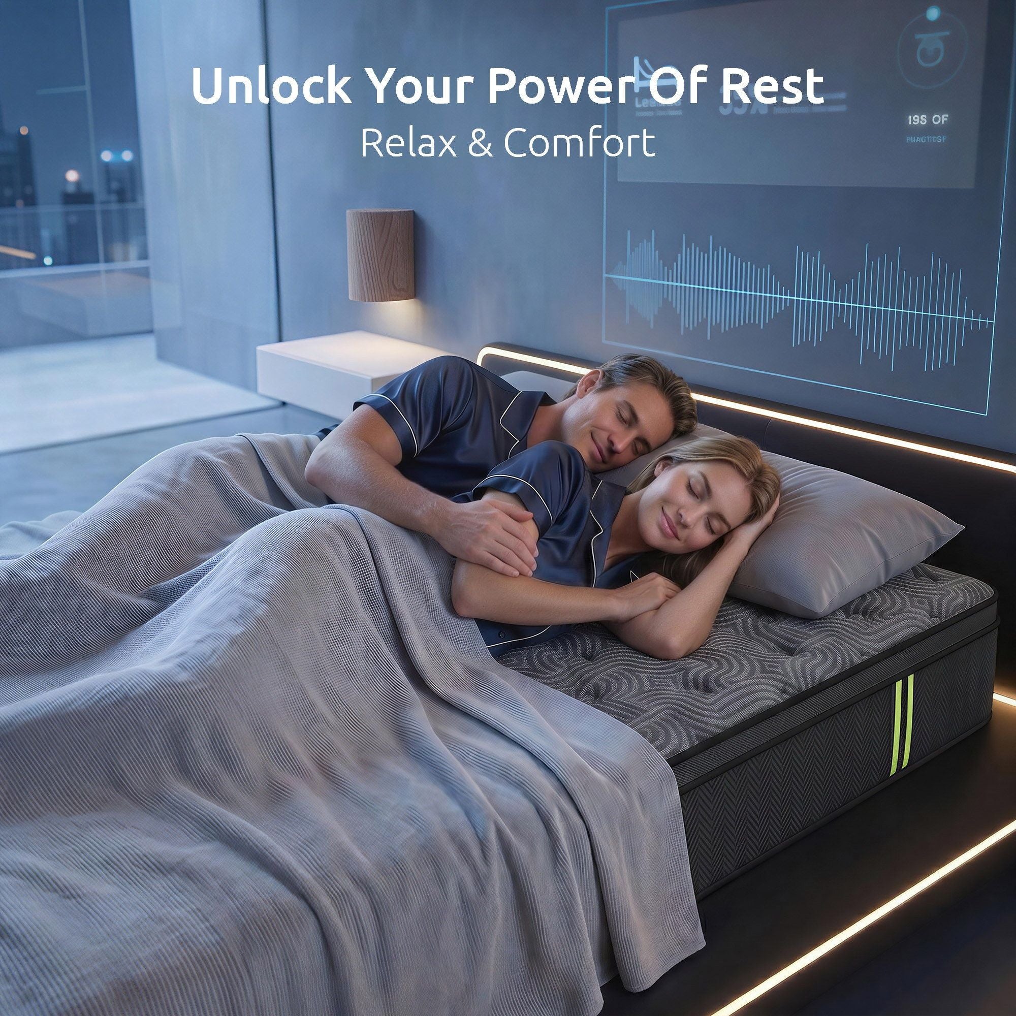 Levitex 34cm Hybrid Pocket Spring Mattress – Queen