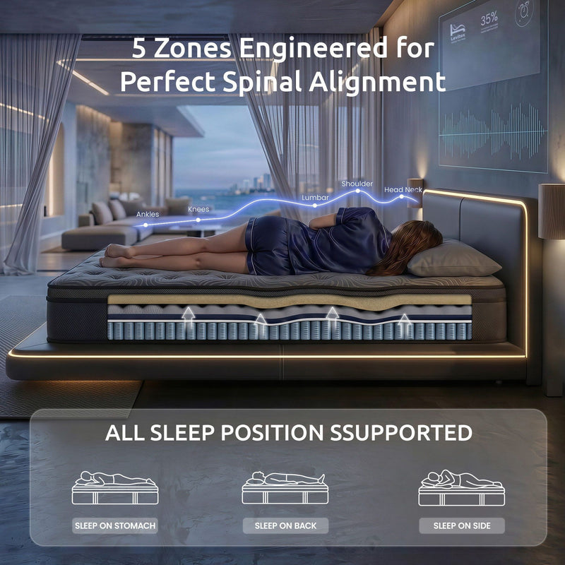 Levitex 34cm Hybrid Pocket Spring Mattress – Single