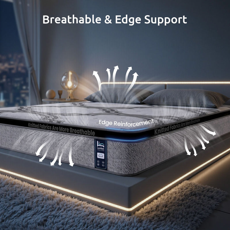 Levitex 34cm Latex & Memory Foam Hybrid Mattress – Double
