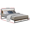 Artiss DANE Double Bed Frame – Black
