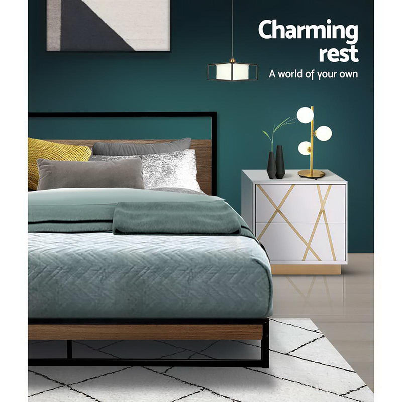 Artiss DANE Double Bed Frame – Black