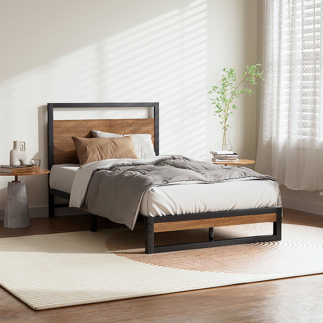 Artiss DANE Single Bed Frame – Black
