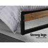 Artiss DANE Single Bed Frame – Black