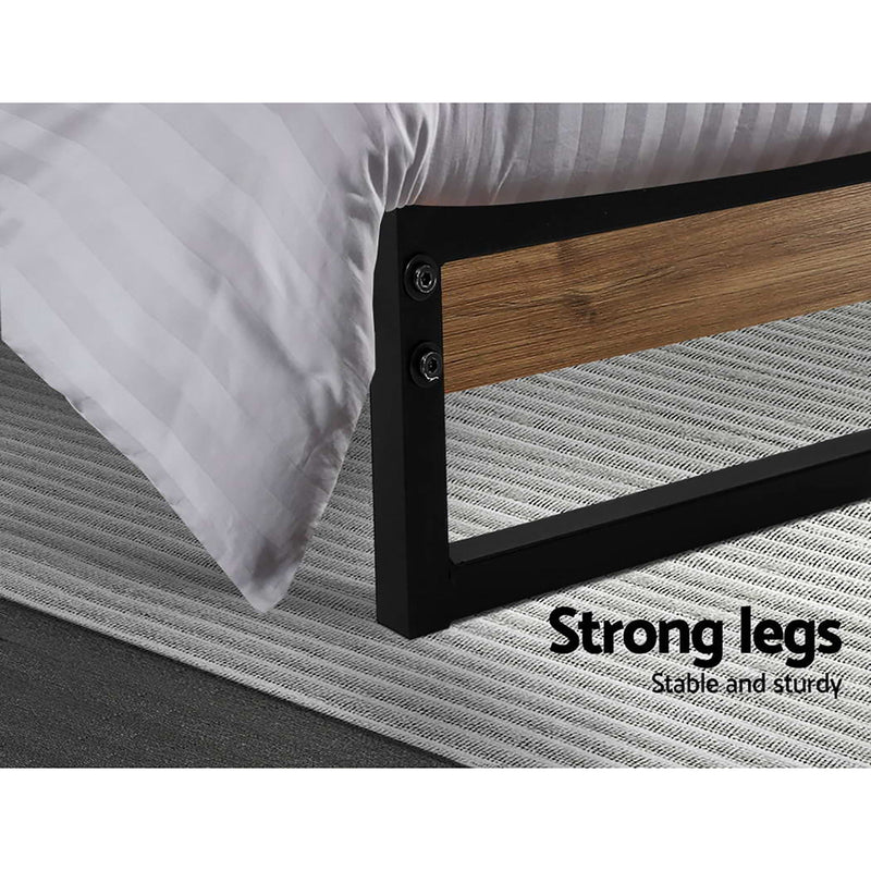 Artiss DANE Single Bed Frame – Black