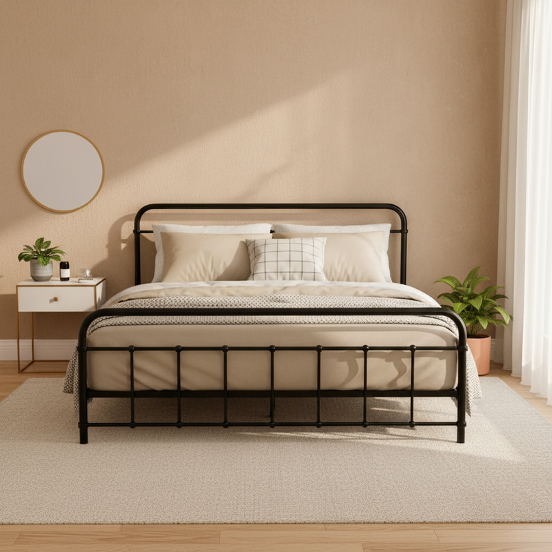 Artiss LEO Queen Bed Frame – Black