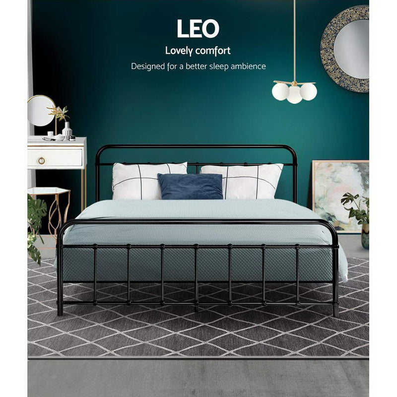 Artiss LEO Queen Bed Frame – Black