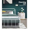 Artiss LEO Queen Bed Frame – White