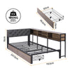Artiss Single Bed Frame w/ 2 Drawers & Charging Station