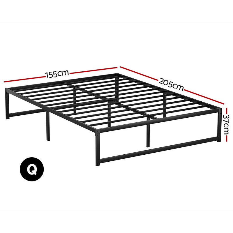 Artiss TINO Queen Bed Base – Black
