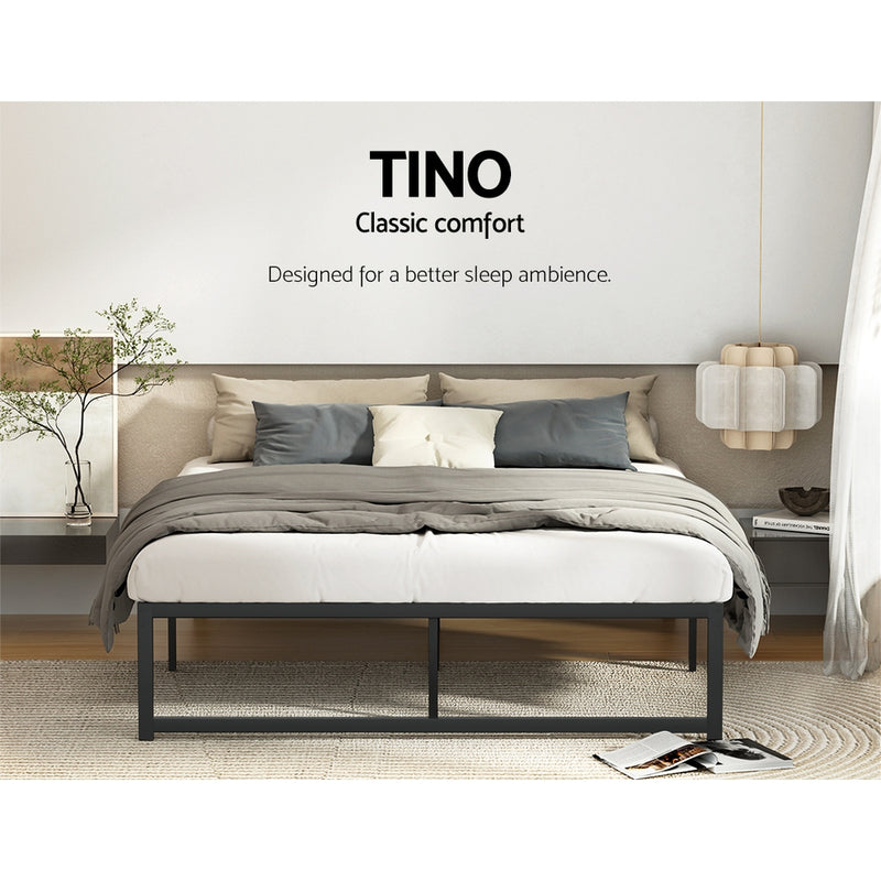 Artiss TINO Queen Bed Base – Black