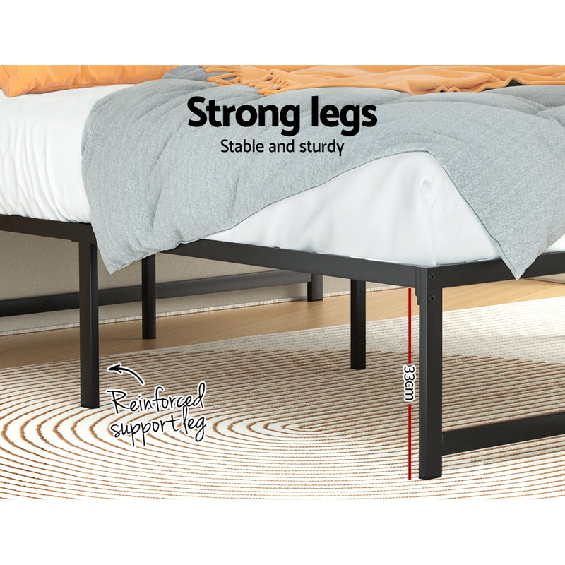 Artiss TINO Queen Bed Base – Black