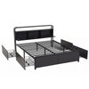 Artiss HEDY King Bed Frame with 4 Drawers & Storage Headboard