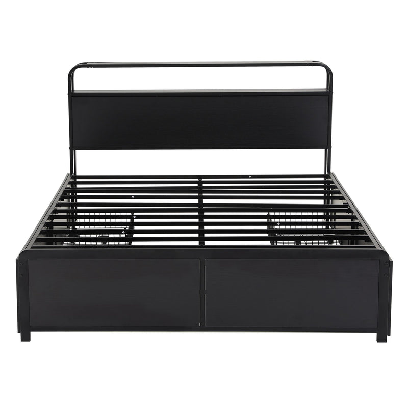 Artiss HEDY Queen Bed Frame with 4 Drawers & Storage Headboard