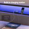 Artiss King Metal Bed Frame with LED & Charging Station