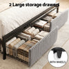 Artiss King Metal Bed Frame with LED & Charging Station