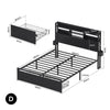 Artiss LED Storage Bed Frame Double with Drawers – ZAC