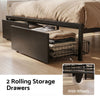 Artiss LED Storage Bed Frame Double with Drawers – ZAC